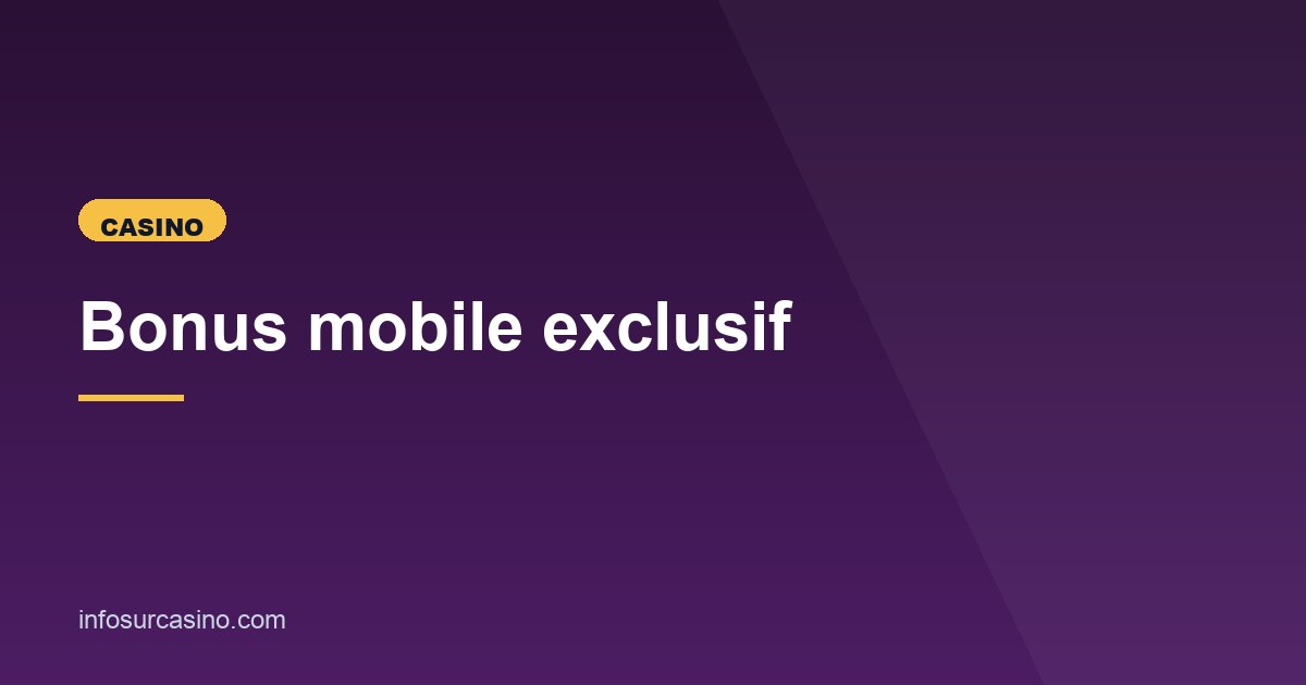 Illustration de l'article consacré aux bonus mobile au casino